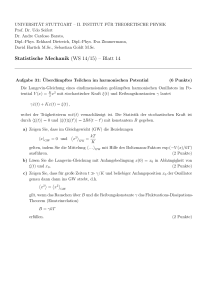 Statistische Mechanik (WS 14/15) – Blatt 14