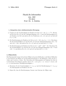 5. März 2013 ¨Ubungen Serie 2 Physik für Informatiker Abt. IIIC FS