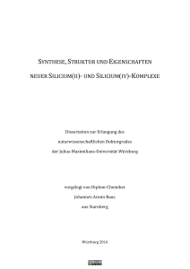 synthese, struktur und eigenschaften neuer