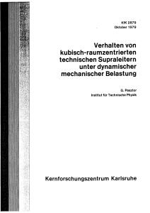 Verhalten von kubisch-raumzentrierten technischen Supraleitern