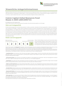 Craton Capital Global Resources Fund Klasse A 29.01.2017 KID