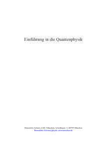 Einführung in die Quantenphysik