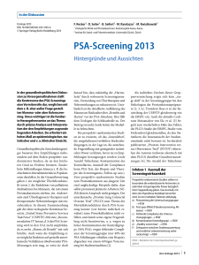PSA-Screening 2013 - Kantonsspital Aarau