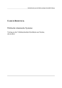 Politische islamische Systeme - Albert-Ludwigs