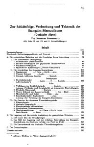 Zur Schichtfolge, Verbreitung und Tektonik des Stangalm