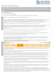 Wesentliche Anlegerinformationen R+P Rendite Plus UI Ziele und