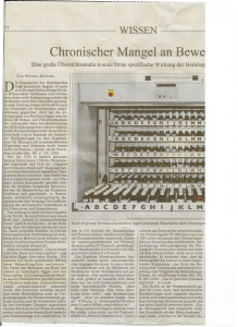 Chronischer Mangel an Bewe