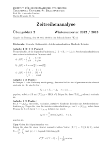 Zeitreihenanalyse - Technische Universität Braunschweig