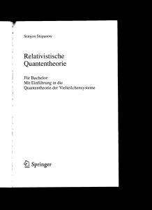 Relativistische Quantentheorie