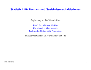 Statistik I für Human- und SozialwissenschaftlerInnen