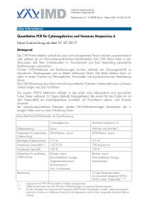 Quantitative PCR für Cytomegalovirus und Humanes Herpesvirus 6