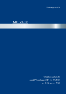 Offenlegungsbericht gemäß Verordnung (EU) Nr