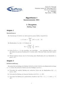 Algorithmen I 2011 – Übungsblatt