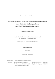 Signalakquisition in DS-Spreizspektrum-Systemen und