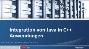 Integration von Java in C++ Anwendungen