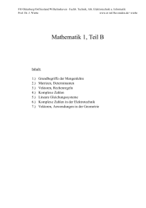 Mathematik 1, Teil B