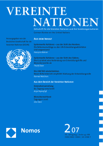 UNCTAD in Zeitschrift Vereinte Nationen