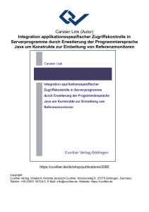 Integration applikationsspezifischer Zugriffskontrolle in