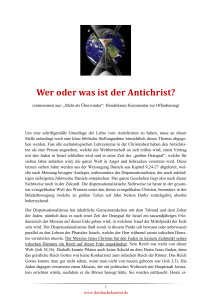 Wer oder was ist der Antichrist?