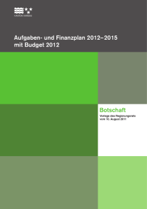 Botschaft Aufgaben- und Finanzplan 2012–2015