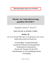 Dossier zur Nutzenbewertung gemäß § 35a SGB V