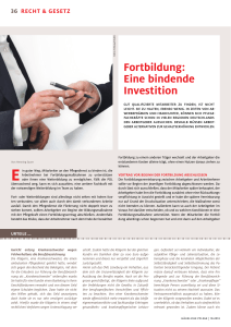 Fortbildung: Eine bindende Investition