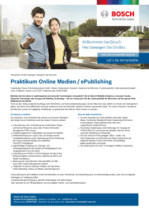 Praktikum Online Medien / ePublishing