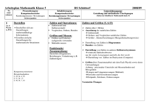 Arbeitsplan Mathematik Klasse 5 RS Schüttorf 2008/09 1