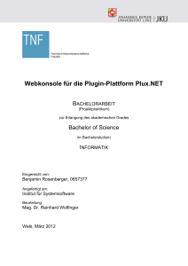 Webkonsole für die Plugin-Plattform Plux.NET