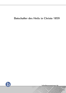 Botschafter des Heils in Christo 1859