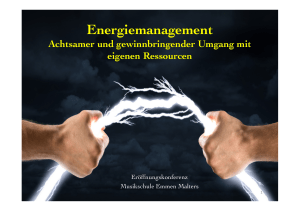 Energiemanagement - Musikschule Emmen