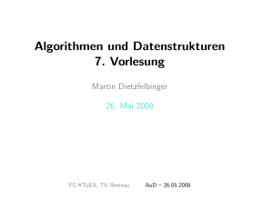 Algorithmen und Datenstrukturen