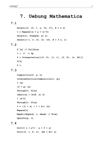 7. Uebung Mathematica