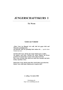 JÜNGERSCHAFTSKURS I