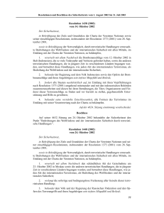 77 Resolution 1438 (2002) vom 14. Oktober 2002 Der Sicherheitsrat