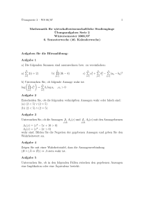 1 Mathematik für wirtschaftswissenschaftliche Studiengänge