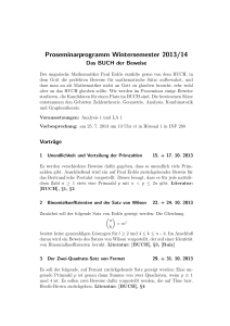Proseminarprogramm Wintersemester 2013/14