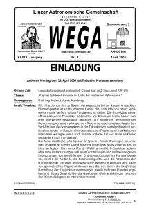 WEGA April 2004 - Linzer Astronomische Gemeinschaft