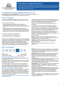 Wesentliche Anlegerinformationen Templeton Emerging Markets