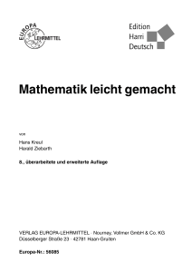 Mathematik leicht gemacht - Europa