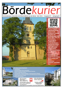Veranstaltungen, Kulturelles und Wirtschaftliches aus der B&ouml;rde