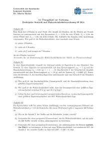 Universität des Saarlandes Lehrstab Statistik Dr. Martin Becker 13