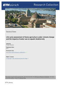 Life cycle assessment of Swiss agriculture