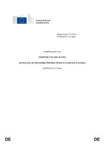 115 final Empfehlung für eine EMPFEHLUNG DES