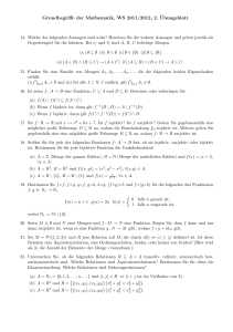 Grundbegriffe der Mathematik, WS 2011/2012, 2. ¨Ubungsblatt