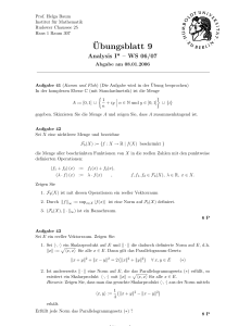 Ubungsblatt 9 - Institut für Mathematik