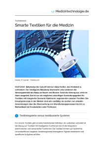 Smarte Textilien für die Medizin