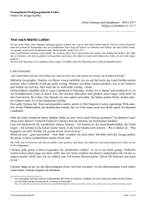 Text nach Martin Luther - Evangelische Predigergemeinde Erfurt