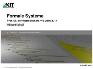 Formale Systeme Prof. Dr. Bernhard Beckert, WS 2016/2017