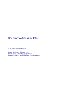 Der Transaktionssimulator